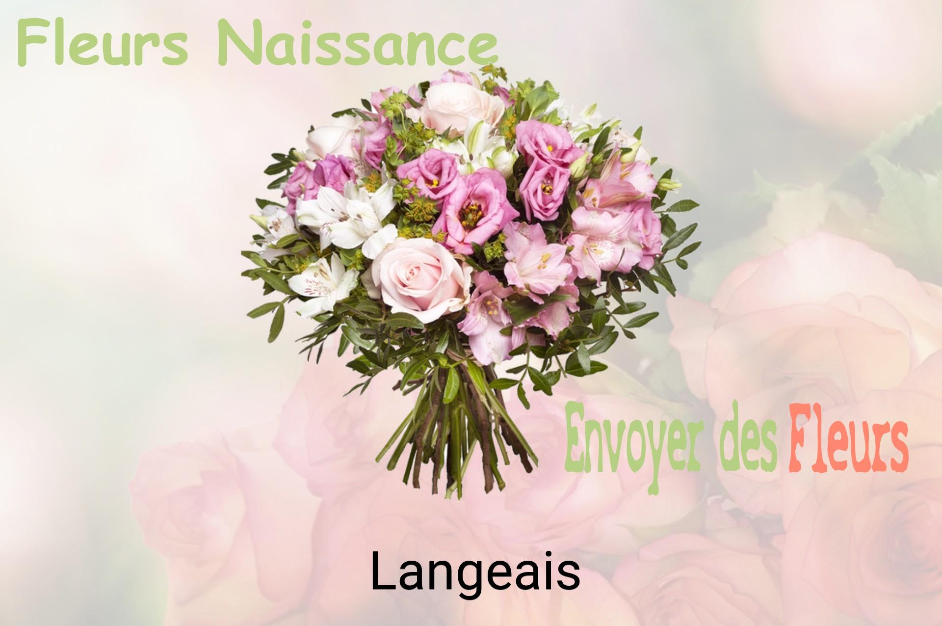 Bouquet de fleurs de naissance livré à Langeais