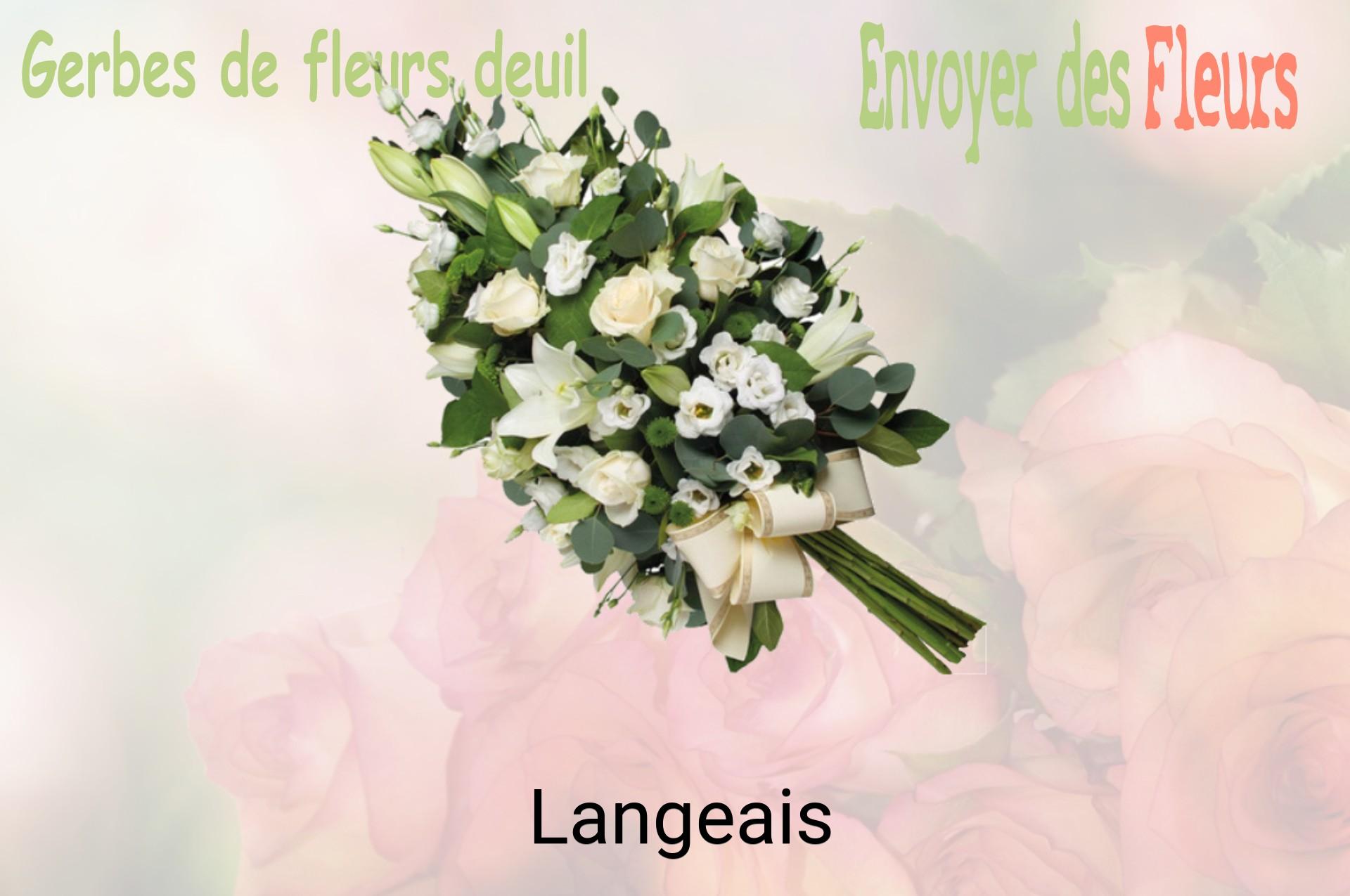 Gerbe de fleurs de deuil livrée à Langeais